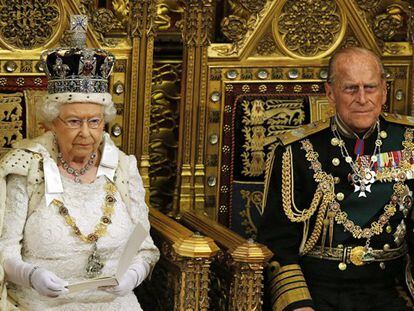 A rainha da Inglaterra e o duque de Edimburgo.