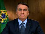 El presidente de Brasil, Jair Bolsonaro, habla en forma remota ante la Asamblea General de la ONU, el 22 de septiembre de 2020.