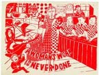 "El trabajo de una mujer nunca acaba". Póster de 1974. de la Red Women’s Workshop. FOTO: RED WOMEN’S WORKSHOP.
