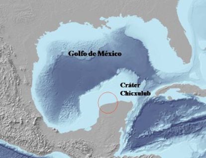 Localização geográfica da cratera.