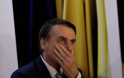 Bolsonaro em cerimônia em 19 de fevereiro.