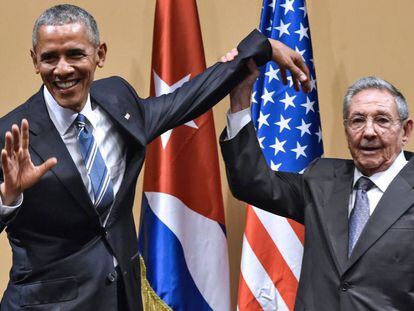 Obama e Raúl Castro em Havana em março de 2016.