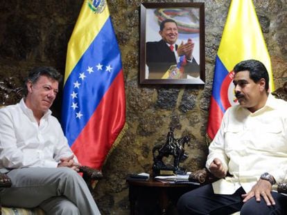 Santos e Maduro, em um encontro em 2013.