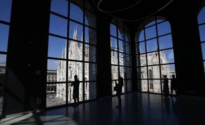 Visão do Duomo a partir do Museu de Arte de Milão.