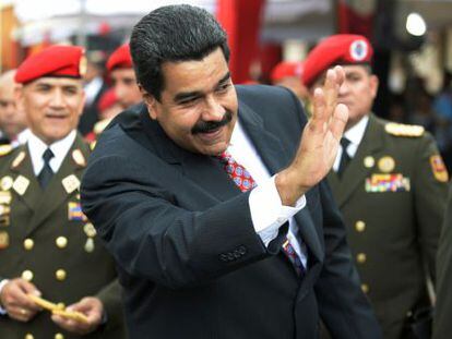 Maduro em um ato militar em Caracas em 1 de julho.