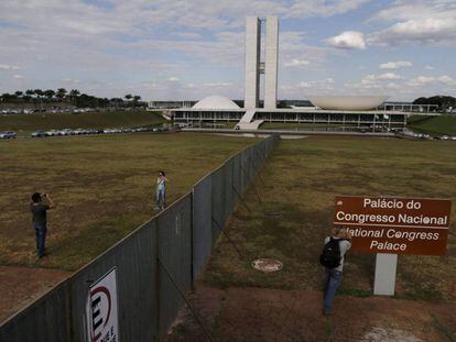  Vista do Congresso Nacional, em Brasília. 