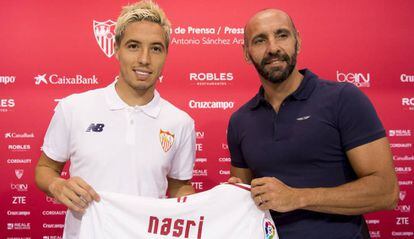Nasri se apresentou ao Sevilla.