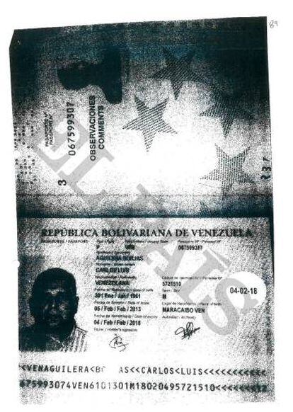 Passaporte fornecido pelo ex-chefe da espionagem venezuelana ao BPA para abrir sua conta em 2009.