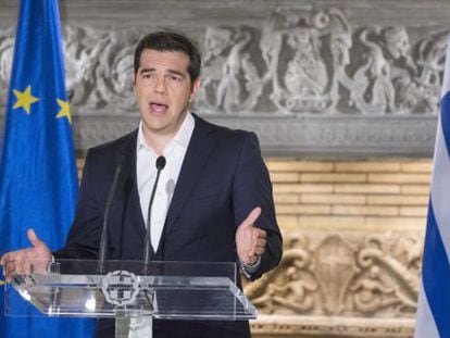 Tsipras se dirige aos gregos ap&oacute;s referendo.