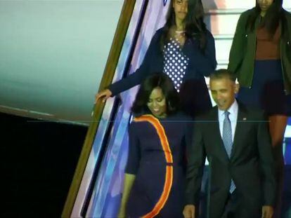 O presidente Barack Obama chega a Buenos Aires.