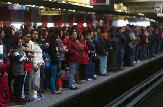 Passageiras do metro na Cidade do México.