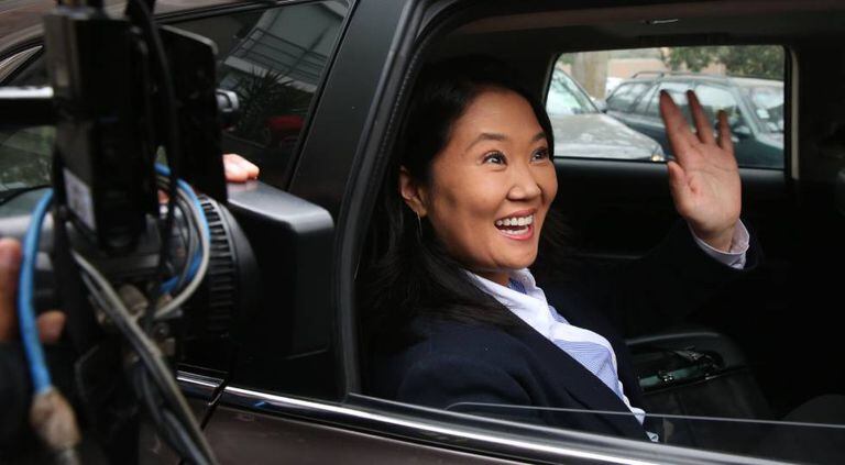 A candidata presidencial Keiko Fujimori nesta terça-feira em Lima.