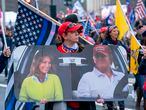 Supporters of US President Donald Trump rally at Freedom Plaza in Washington, DC, on December 12, 2020, to protest the 2020 election. (Photo by Jose Luis Magana / AFP)