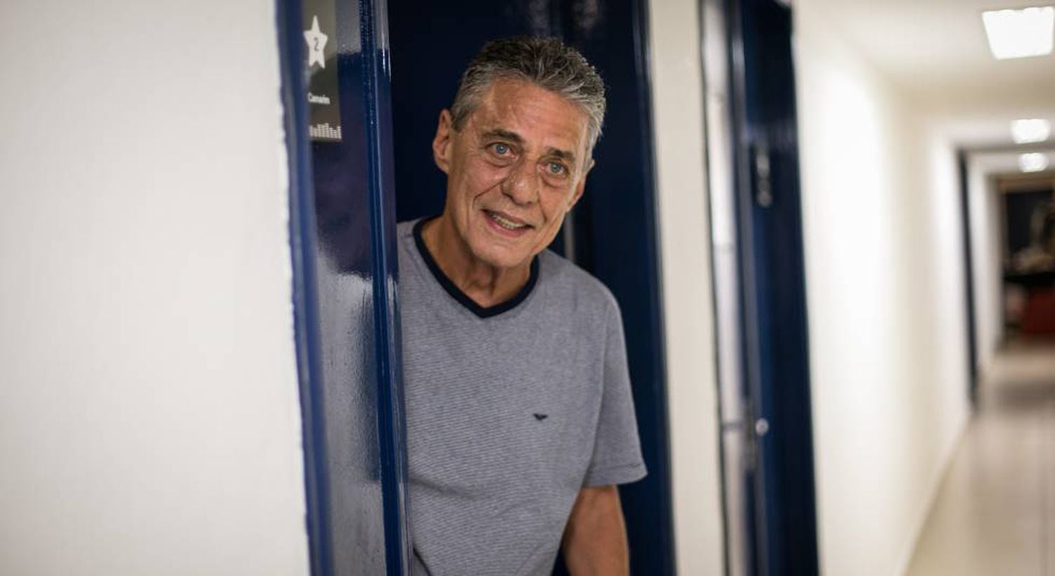 O cantor Chico Buarque em São Paulo.