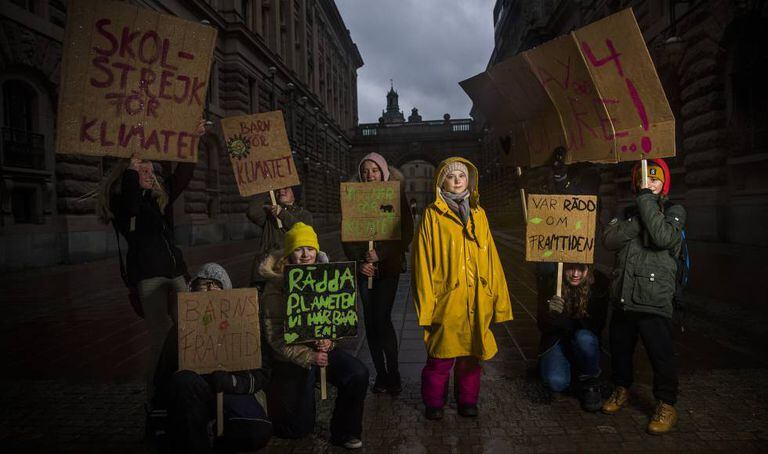Greta Thunberg, na sexta-feira em Estocolmo.