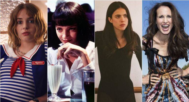 Maya Hawke e sua mãe, Uma Thurman, e Margaret Qualley e sua mãe, Andie MacDowell.