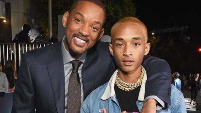 Will Smith e seu filho Jaden na estreia de ‘Bright’, em Los Angeles