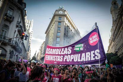Protestos pró legalização do aborto em Buenos Aires.