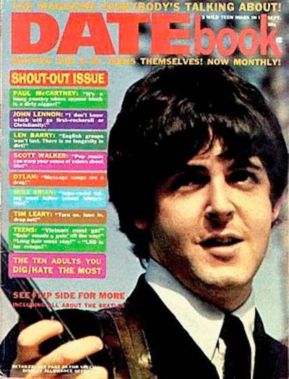 Capa da revista americana ‘Datebook’ que transformou os Beatles em uma banda altamente polêmica nos EUA.