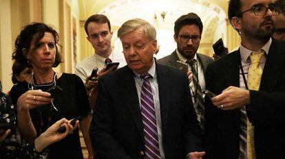 O senador Lindsey Graham, na semana passada, no Capitólio.