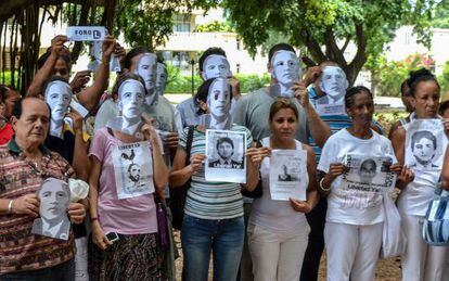 Dissidentes protestam em Havana.