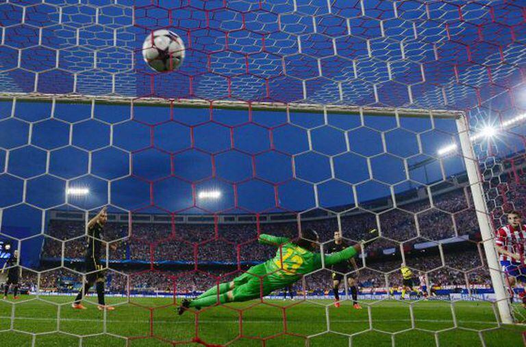 Koke anota ante Pinto o 1-0.