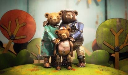 Uma imagem da curta-metragem animada 'A bear story'.