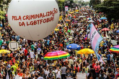 20&ordf; edi&ccedil;&atilde;o da Parada do Orgulho LGBT de S&atilde;o Paulo.