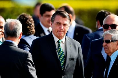 O presidente Jair Bolsonaro participa de cerimônia no Palácio do Alvorada no dia 27 de outubro.