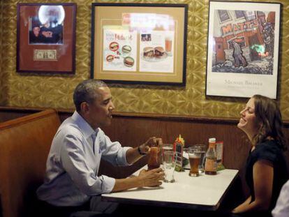 Obama come com uma remetente em Minnesota.