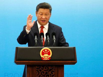 O presidente Xi Jinping neste sábado em Hangzhou.