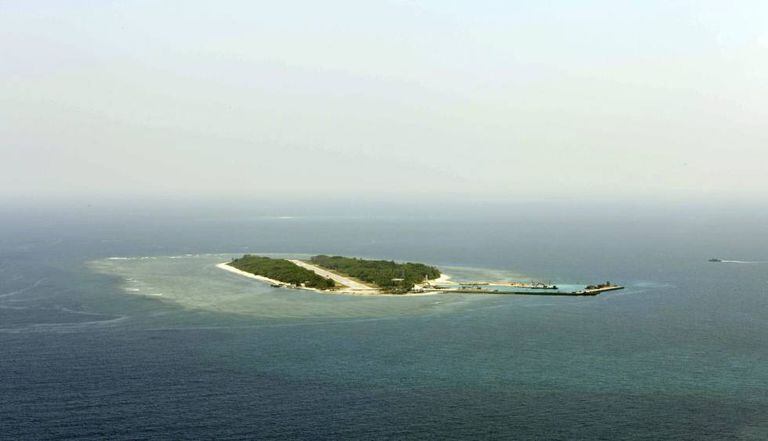 Ilha em área disputada no Mar da China.