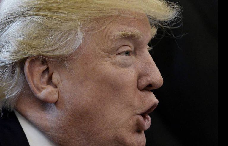 O presidente norte-americano, Donald Trump, durante uma reunião do Conselho Econômico Nacional no Salão Oval.