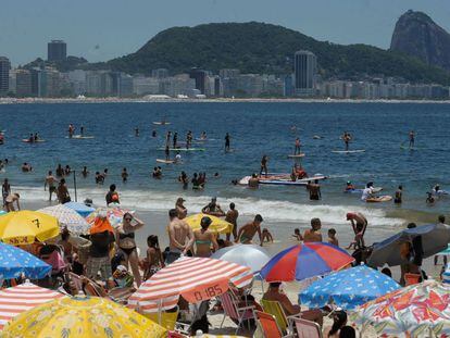 Praia de Copacabana, no Rio. 