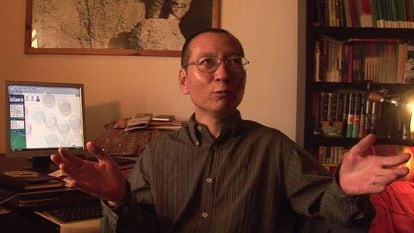Liu Xiaobo, durante uma entrevista em Pequim, dois dias antes de sua prisão, em dezembro de 2008.