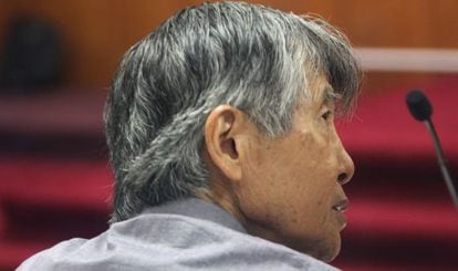 Fujimori, em um julgamento por suposta cooptação de jornais em janeiro.