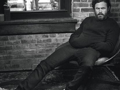 Casey Affleck na entrevista.