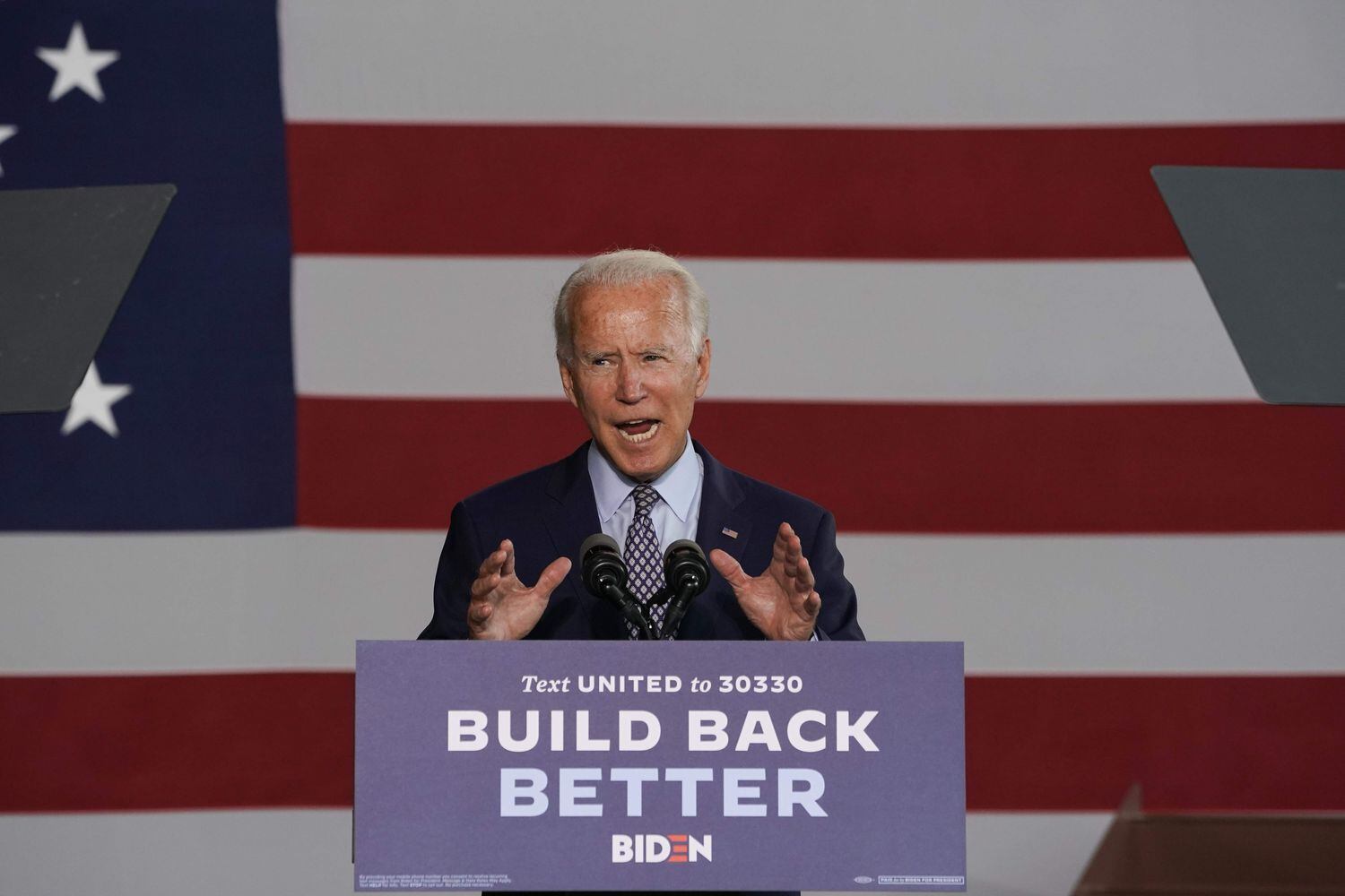 Joe Biden, durante seu discurso sobre economia na Pensilvânia, nesta quinta-feira.