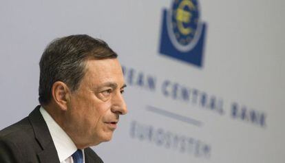 O presidente do BCE, Mario Draghi, nesta quinta-feira em Frankfurt (Alemanha).