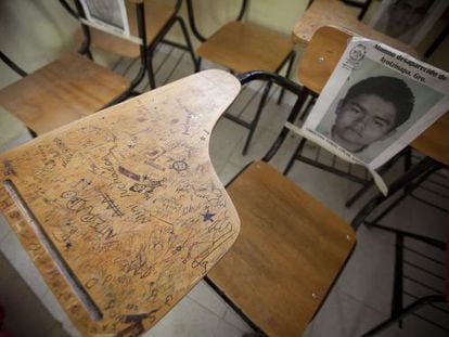 Imagem de uma das vítimas na Escola de Ayotzinapa.