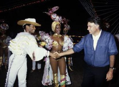 Felipe González durante sua visita no Tropicana em 1986
