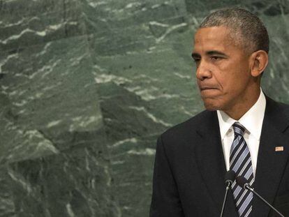 Barack Obama durante seu último discurso como presidente dos EUA na Assembleia Geral da ONU