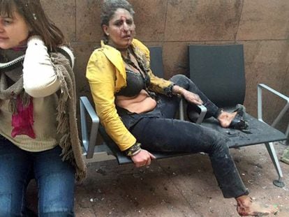 Duas mulheres feridas após as explosões. Foto: Ketevan Kardava