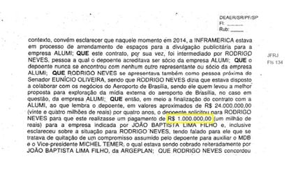 Cópia do depoimento de José Antunes Sobrinho, da Engevix, em 2018, no inquérito dos Portos.
