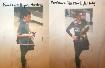 Os dois iranianos que viajavam com passaportes falsos. 