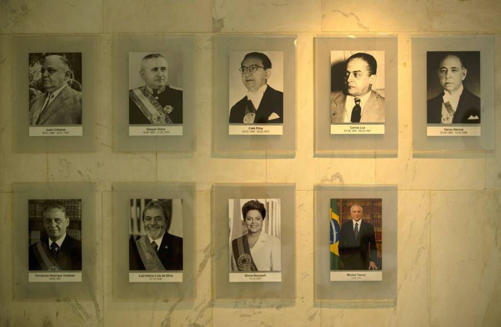 Galeria de presidentes no Planalto. Bolsonaro será o 38º presidente do Brasil.