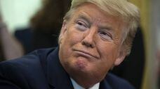 O presidente Donald Trump no Salão Oval.