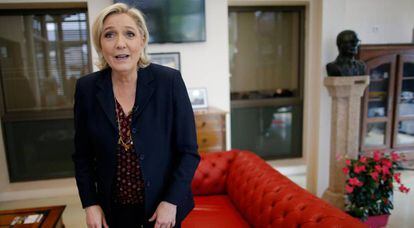 A candidata da Frente Nacional, Marine Le Pen, um dia após o debate com Emmanuel Macron.