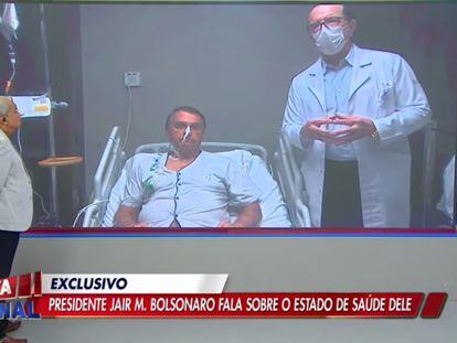 O presidente Jair Bolsonaro e o médico Antônio Macedo participam do programa 'Alerta Geral', da TV A Crítica e da RedeTV!.