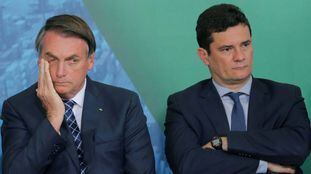 O presidente Bolsonaro e o ministro Moro em 18 de dezembro.